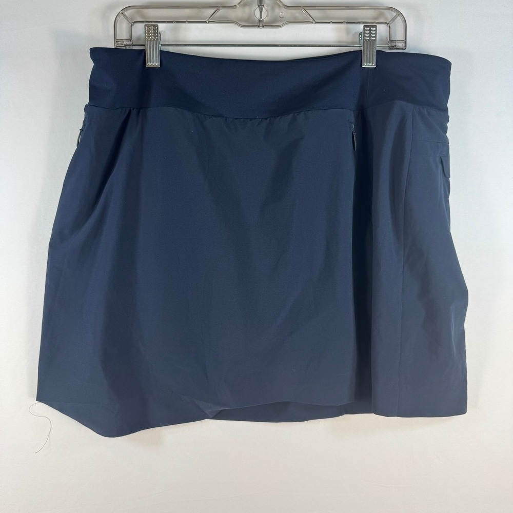Athleta Navy Blue Active Skort Pockets Hiking Golf Tennis Womens 16